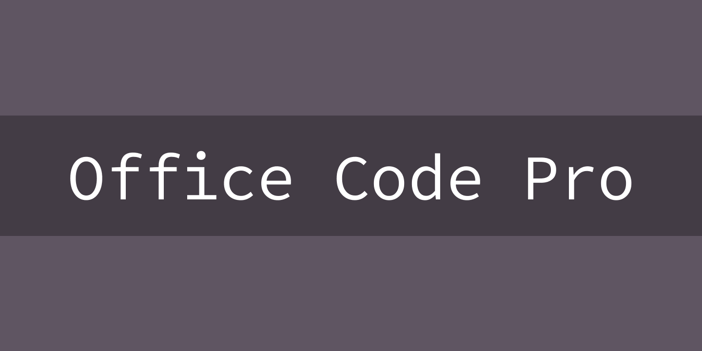 Schriftart Office Code Pro